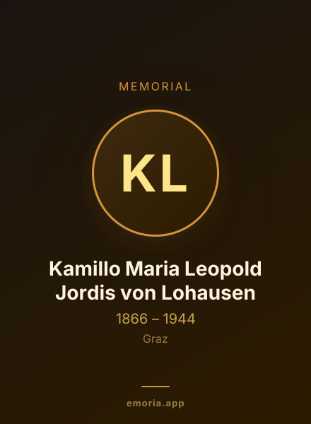 Memorial portrait of Kamillo Maria Leopold Jordis von Lohausen