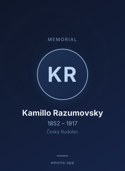 Memorial portrait of Kamillo Razumovsky