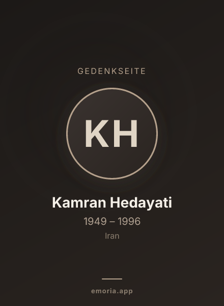 Gedenkportrait von Kamran Hedayati