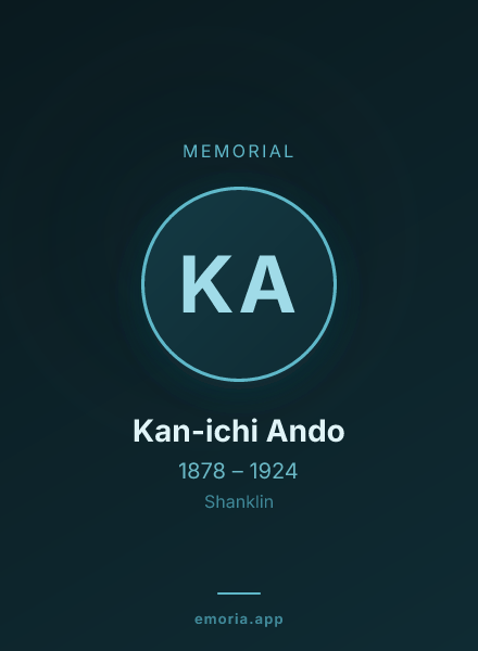 Memorial portrait of Kan-ichi Ando
