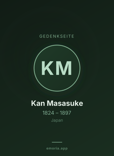 Gedenkportrait von Kan Masasuke