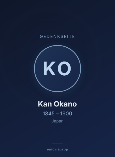 Gedenkportrait von Kan Okano