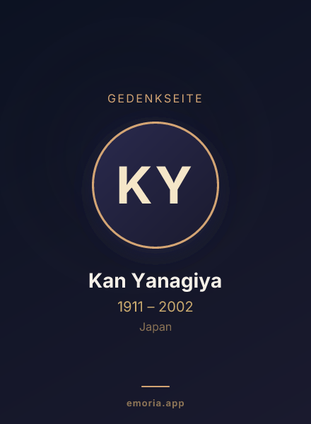 Gedenkportrait von Kan Yanagiya