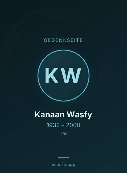 Gedenkportrait von Kanaan Wasfy