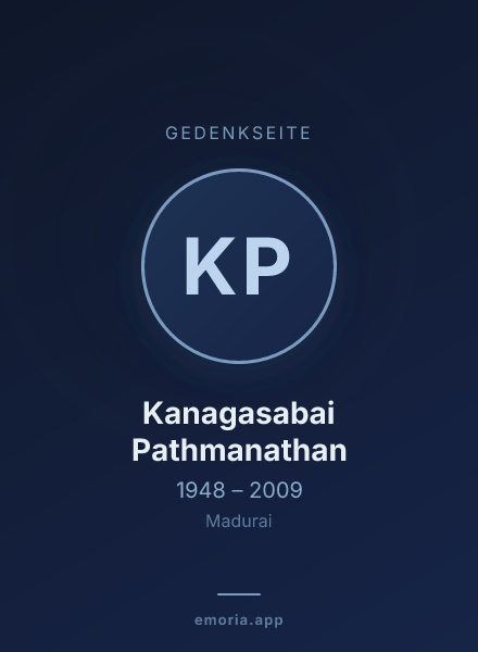 Gedenkportrait von Kanagasabai Pathmanathan