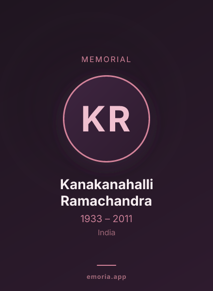 Memorial portrait of Kanakanahalli Ramachandra