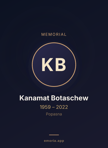 Memorial portrait of Kanamat Botaschew