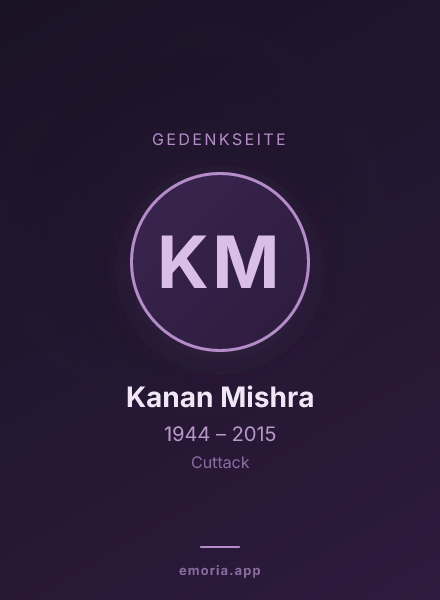 Gedenkportrait von Kanan Mishra