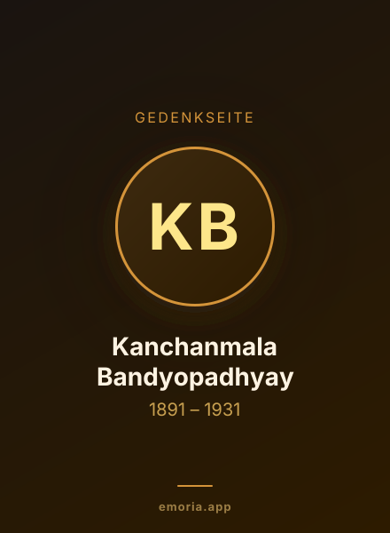 Gedenkportrait von Kanchanmala Bandyopadhyay
