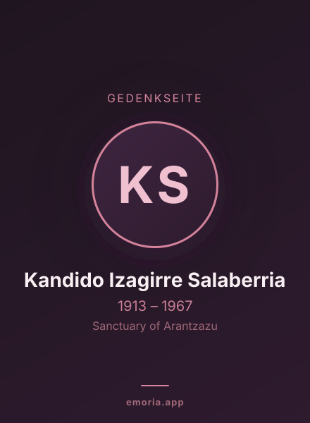 Gedenkportrait von Kandido Izagirre Salaberria