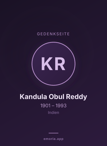 Gedenkportrait von Kandula Obul Reddy