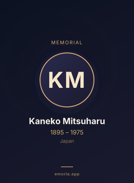 Memorial portrait of Kaneko Mitsuharu