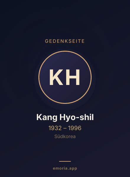 Gedenkportrait von Kang Hyo-shil
