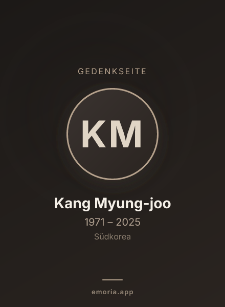 Gedenkportrait von Kang Myung-joo