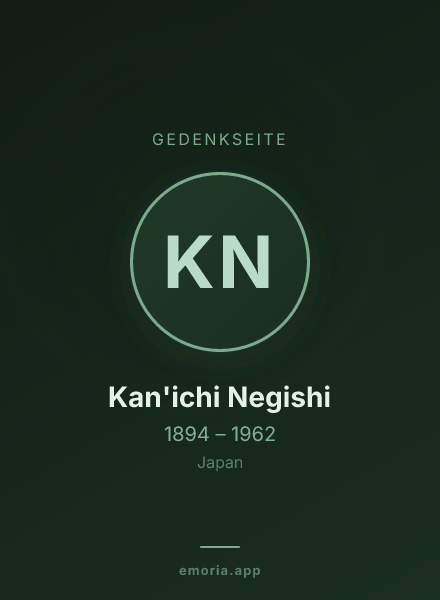 Gedenkportrait von Kan'ichi Negishi