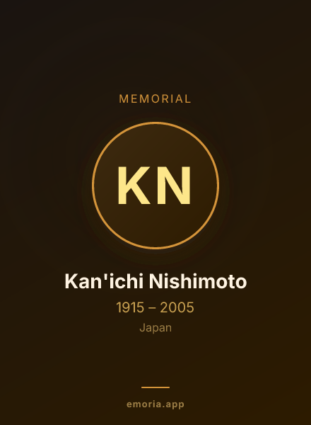 Memorial portrait of Kan'ichi Nishimoto
