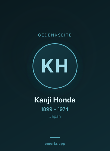 Gedenkportrait von Kanji Honda