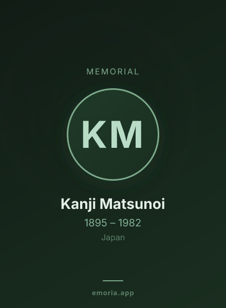 Memorial portrait of Kanji Matsunoi