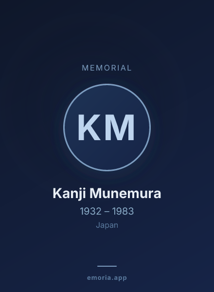 Memorial portrait of Kanji Munemura