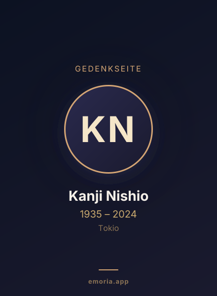 Gedenkportrait von Kanji Nishio