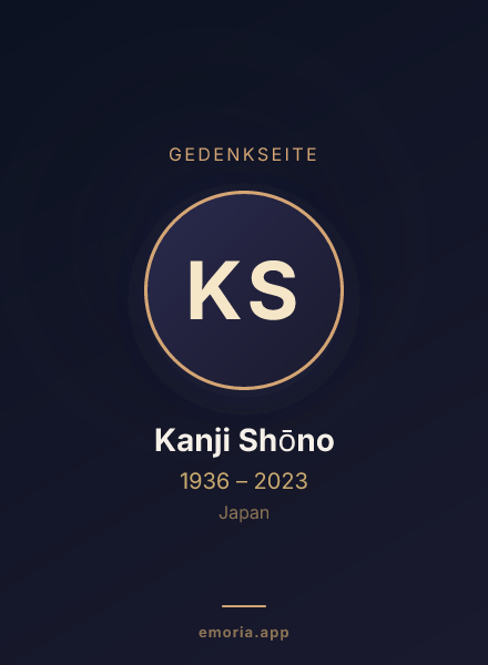 Gedenkportrait von Kanji Shōno
