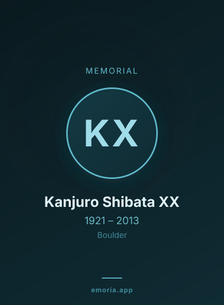 Memorial portrait of Kanjuro Shibata XX