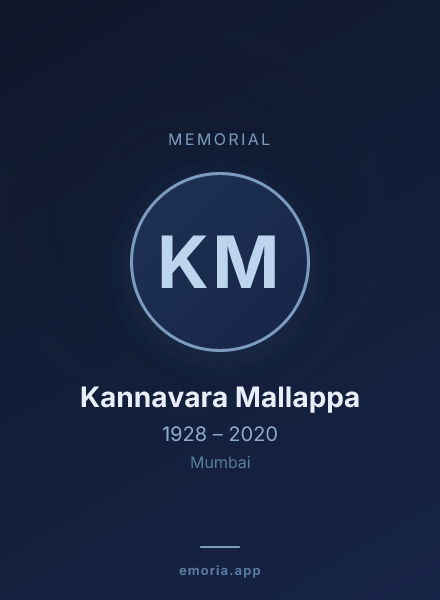 Memorial portrait of Kannavara Mallappa