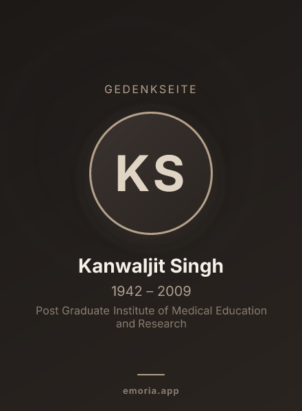 Gedenkportrait von Kanwaljit Singh