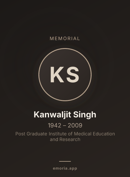 Memorial portrait of Kanwaljit Singh