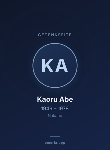 Gedenkportrait von Kaoru Abe