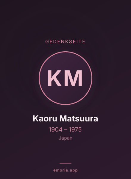 Gedenkportrait von Kaoru Matsuura