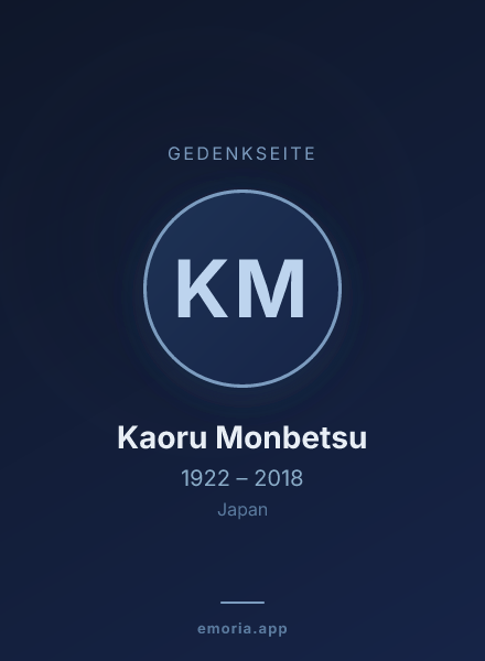 Gedenkportrait von Kaoru Monbetsu