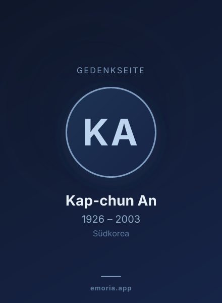 Gedenkportrait von Kap-chun An