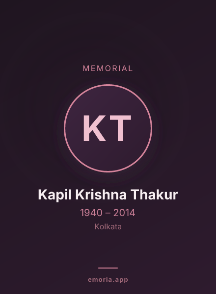 Memorial portrait of Kapil Krishna Thakur