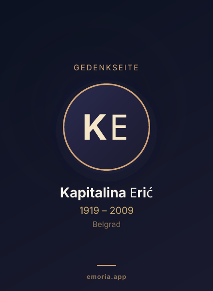 Gedenkportrait von Kapitalina Еrić