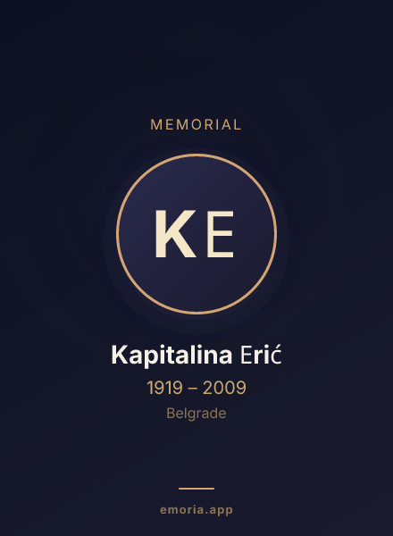 Memorial portrait of Kapitalina Еrić