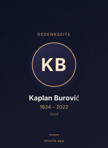 Gedenkportrait von Kaplan Burović