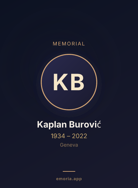 Memorial portrait of Kaplan Burović