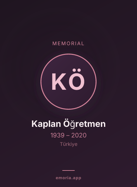 Memorial portrait of Kaplan Öğretmen