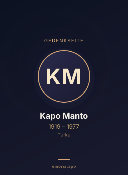 Gedenkportrait von Kapo Manto