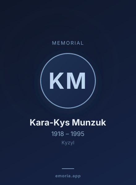 Memorial portrait of Kara-Kys Munzuk