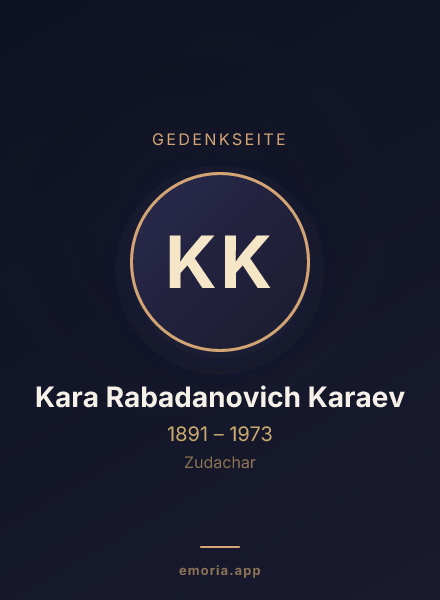 Gedenkportrait von Kara Rabadanovich Karaev