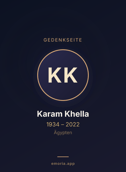 Gedenkportrait von Karam Khella