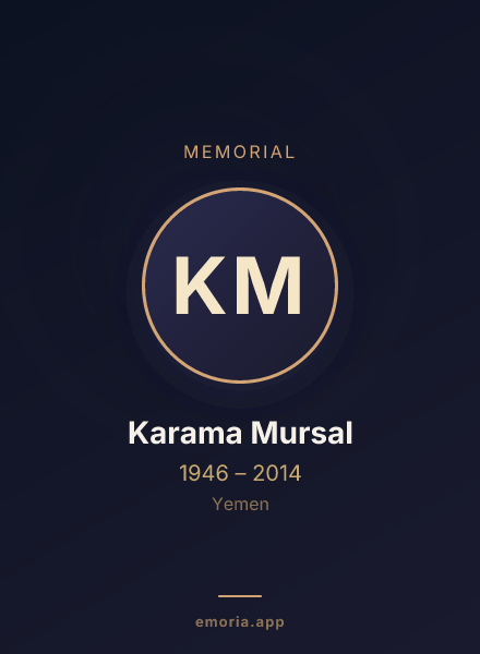 Memorial portrait of Karama Mursal
