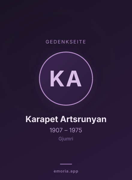 Gedenkportrait von Karapet Artsrunyan