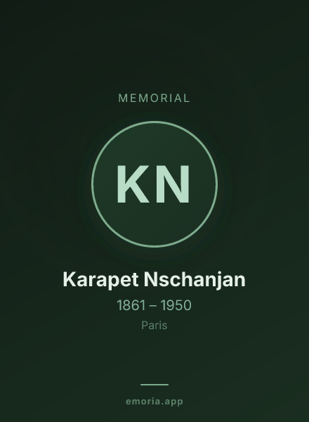 Memorial portrait of Karapet Nschanjan