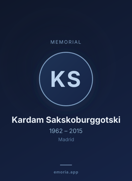 Memorial portrait of Kardam Sakskoburggotski