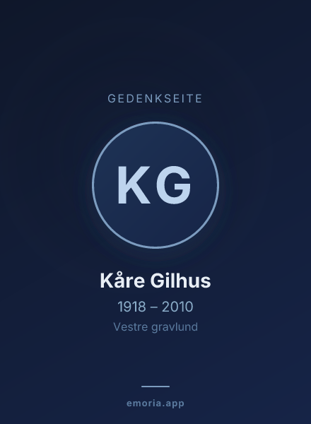 Gedenkportrait von Kåre Gilhus