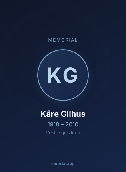 Memorial portrait of Kåre Gilhus