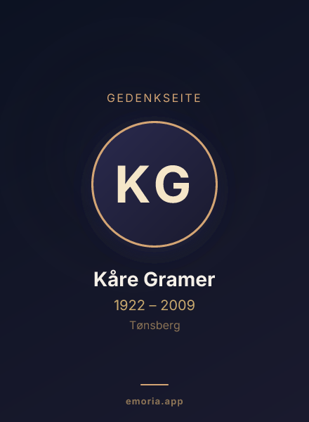 Gedenkportrait von Kåre Gramer